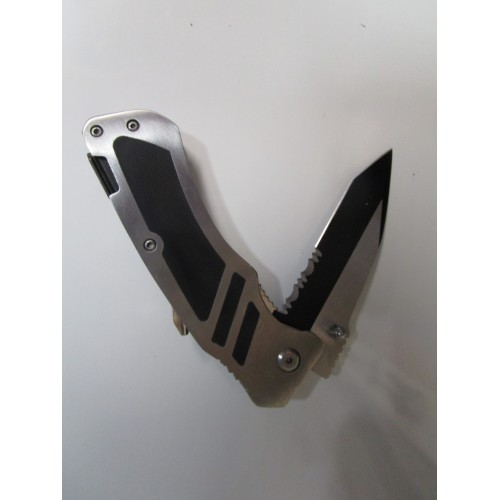 Stainless Tanto knife with screwdriver
