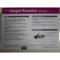 Single Parallel PCI (SPP/PS2/EPP/ECP) Card